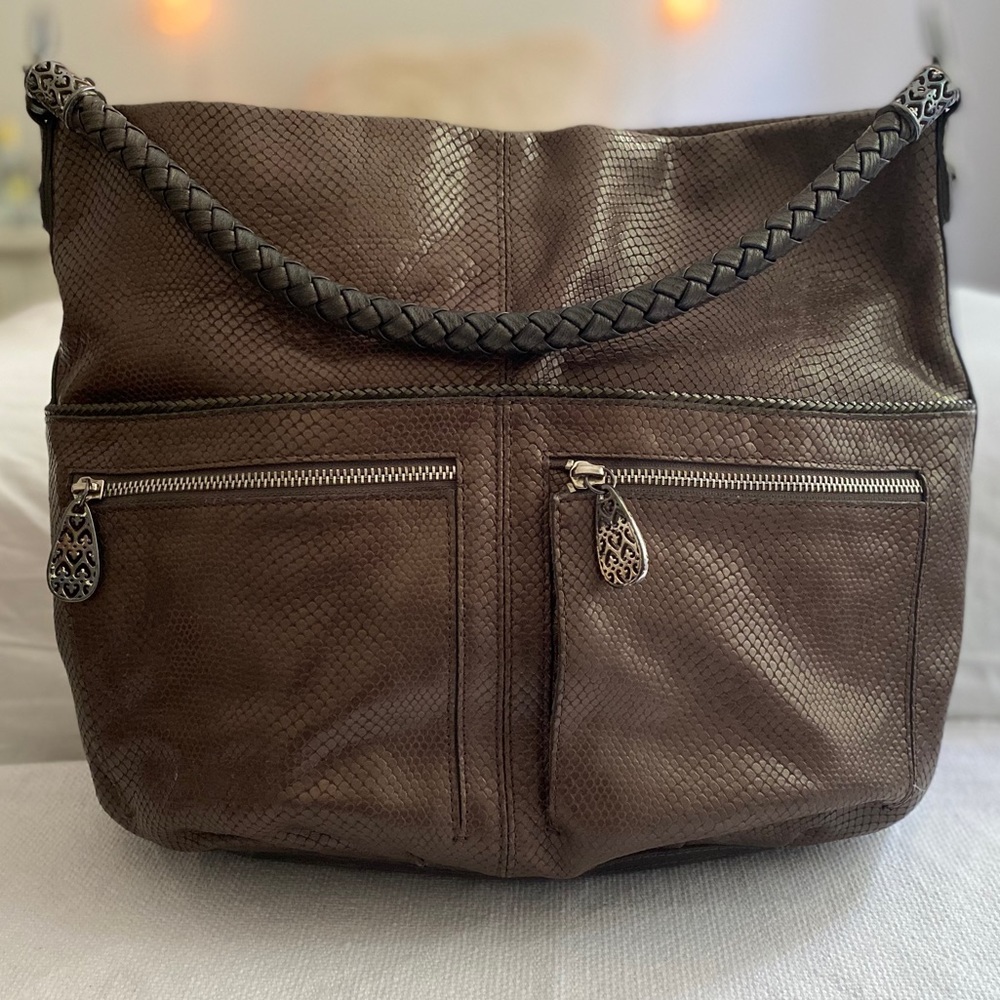 Large Brighton Metallic Brown Tote